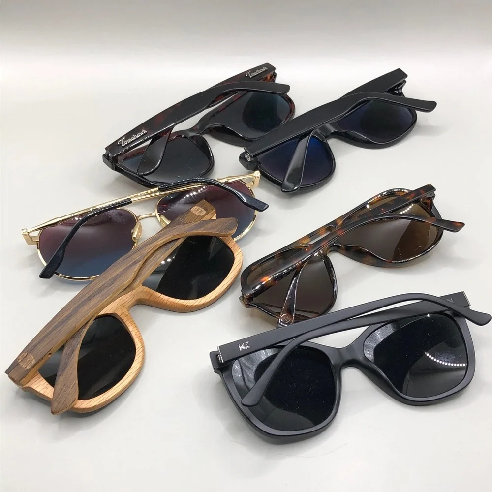 Bundle 6 classic square aviator pilot sunglasses various brands.